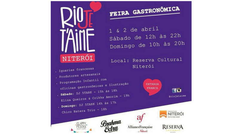 Feira Gastronômica Rio je t’aime Niterói 1 e 2/04